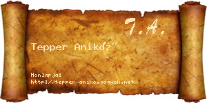 Tepper Anikó névjegykártya